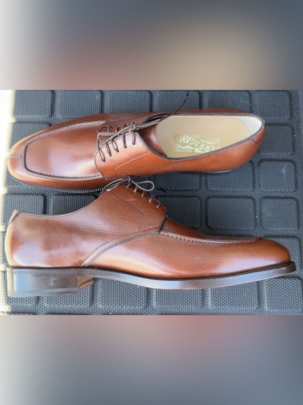 Salvatore Ferragamo Split Toe Derby Dress Shoes Men’s Brown Leather Sz 11 Italy